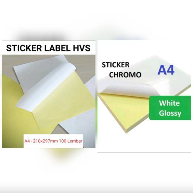  Kertas  Stiker  HVS A4 90gsm Doff Cromo  A4 120gsm Sticker 