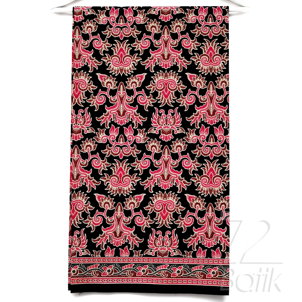 KAIN BATIK PREMIUM Bahan Katun Motif Arum Sari Warna Hitam Merah Muda Putih 728884 Cap 72 Jarik Jarit Samping Kebat Panjang Batik Katun Modern Premium Bahan Seragam Batik Pernikahan Kantor Keluarga Murah Kamen Jadi Batik Bali Lembaran