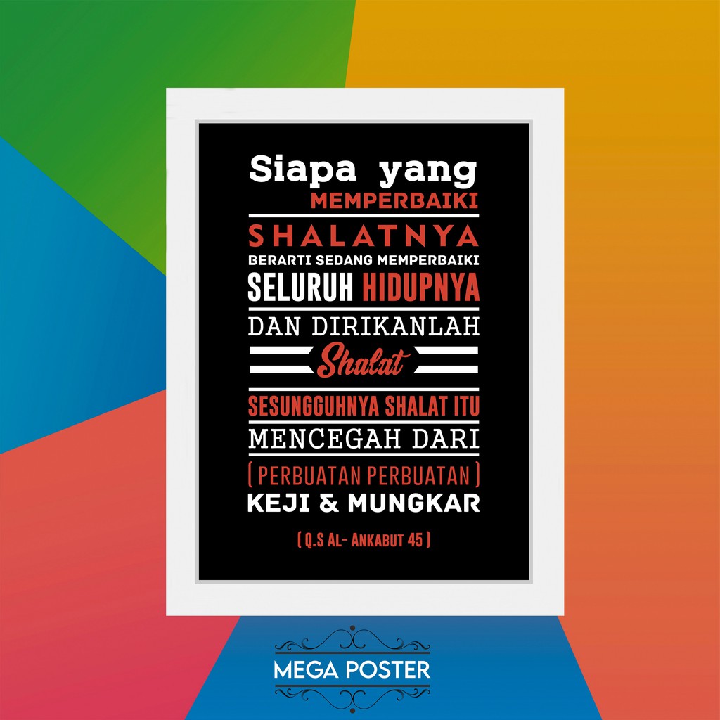 Hiasan Dinding Poster Islami - Memperbaiki Sholat - Wall Decor Pajangan Rumah