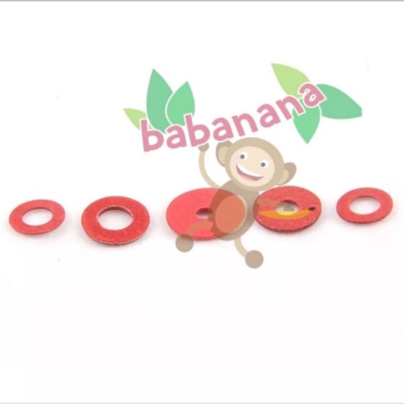 500pcs washer paper gasket set insulating red rigid ring kertas solid