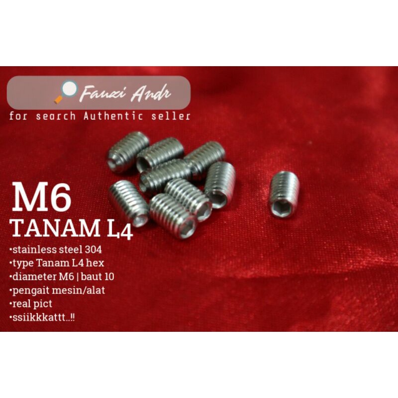 BAUT L Tanam M6 Stainless | baut 10