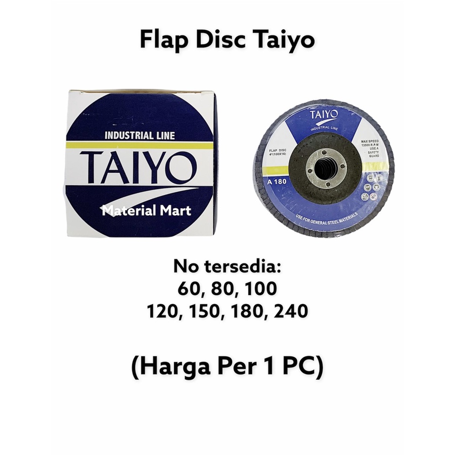 Flap Disc 4 Inch | Amplas Gerinda Susun 4&quot; | 60 80 100 120 150 180 240 | Material Mart