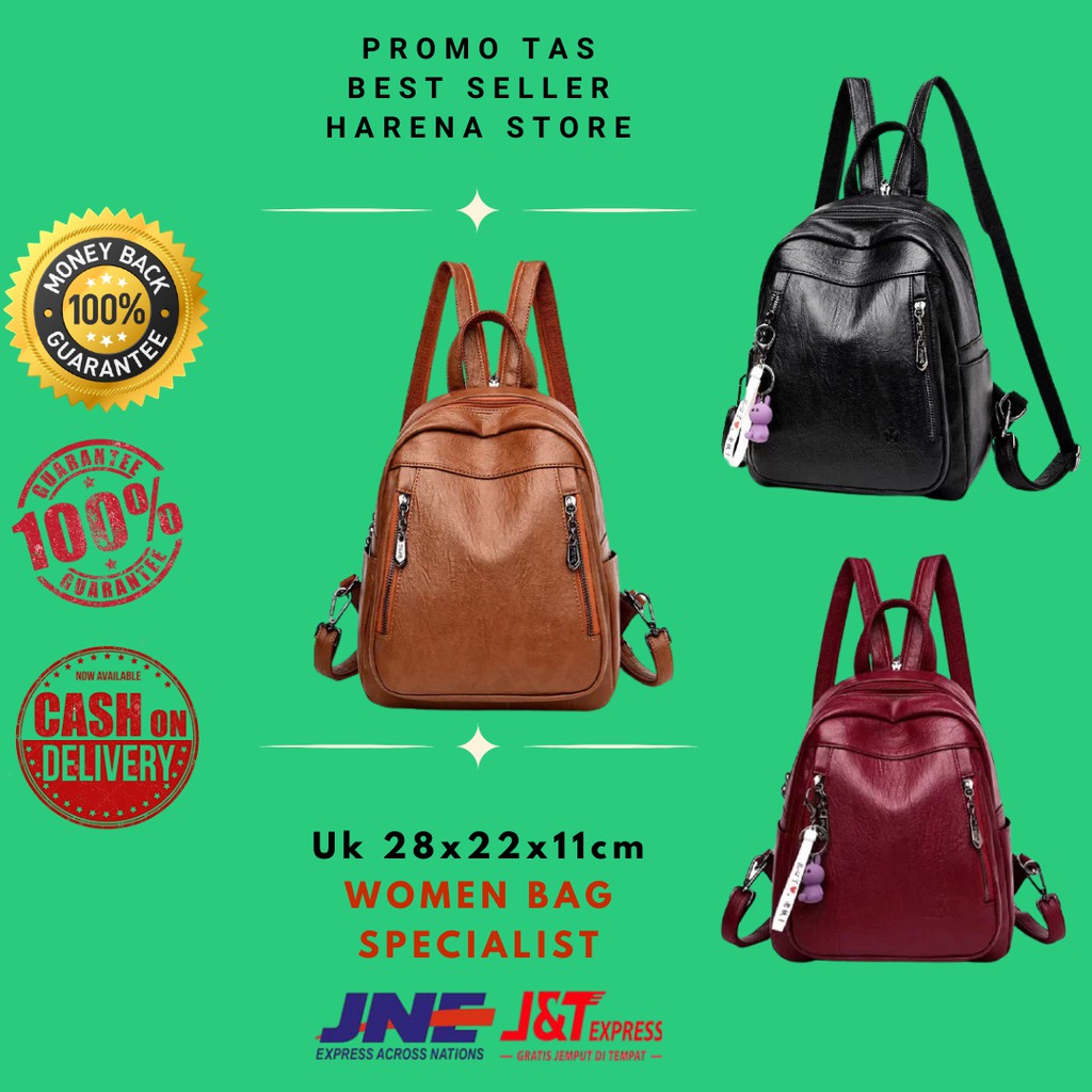 Tas Ransel Punggung Backpack Wanita Cewek Cewe Stylish Backpack Mini Kecil Korea Impor import