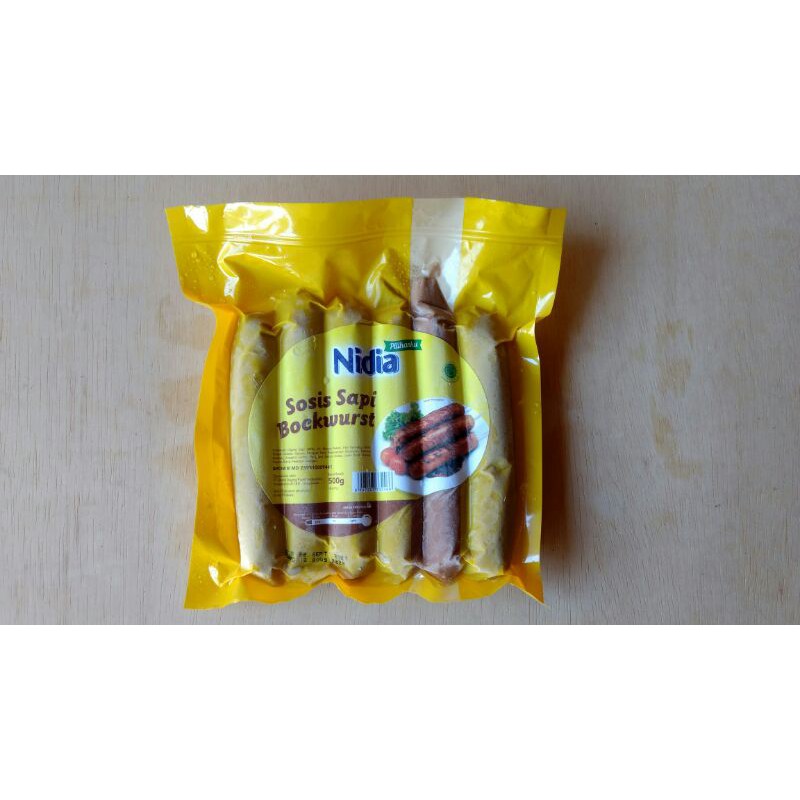 Nidia Sosis Sapi Bakar Bockwurst Isi 6 Jumbo