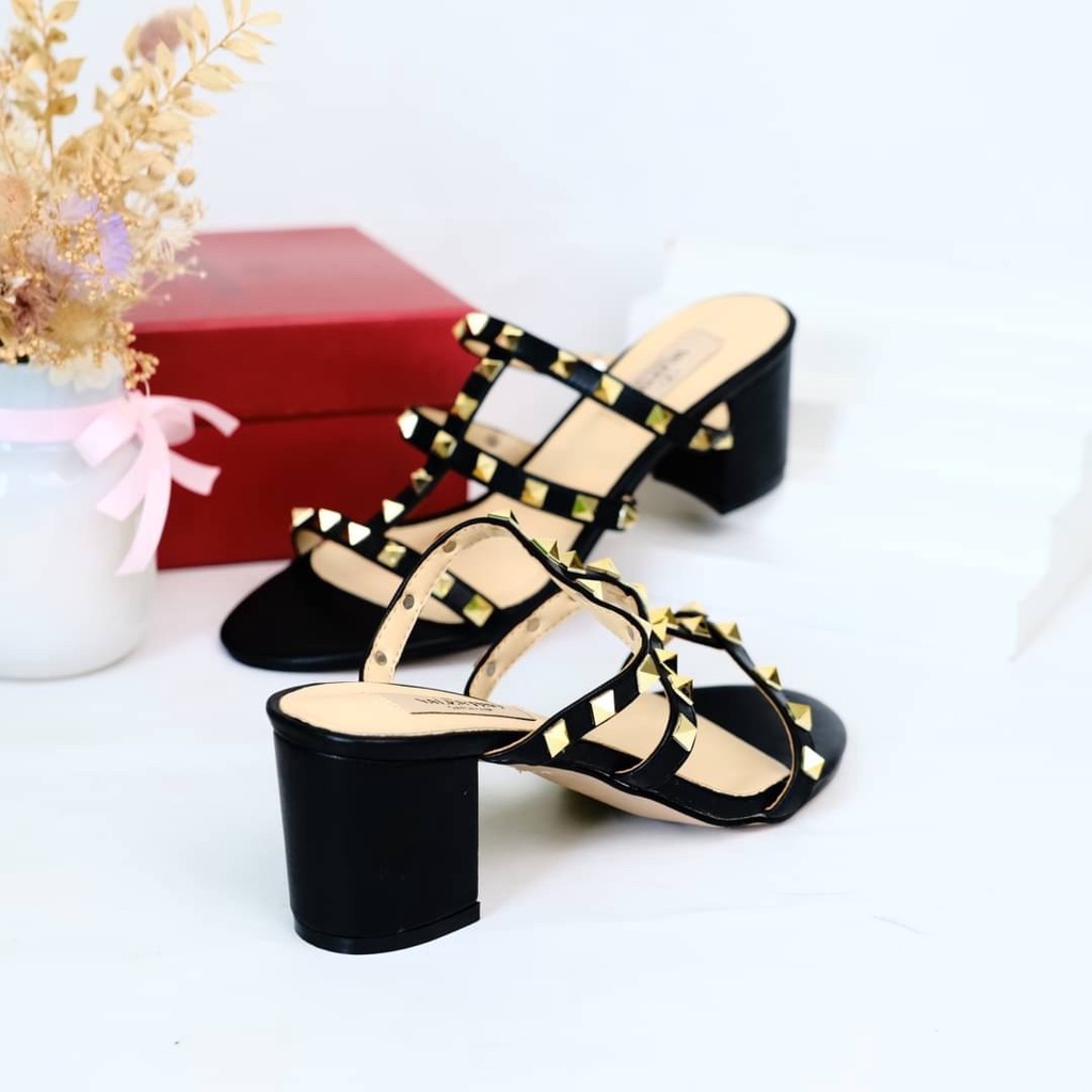 SANDAL WANITA VG ROCKSTUDS VGS03 CAGED SLIDE SENDAL PREMIUM IMPORT