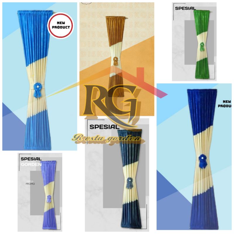 Gorden kupu kupu/gorden kupu minimalis/gorden kupu tebal/gorden ikat pita/gorden kupu kombinasi/gord