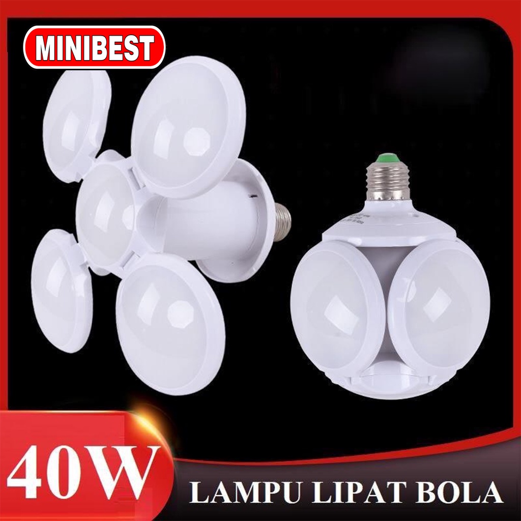 [MB] Lampu Bohlam LED Lipat Model Bola 40W Super Terang