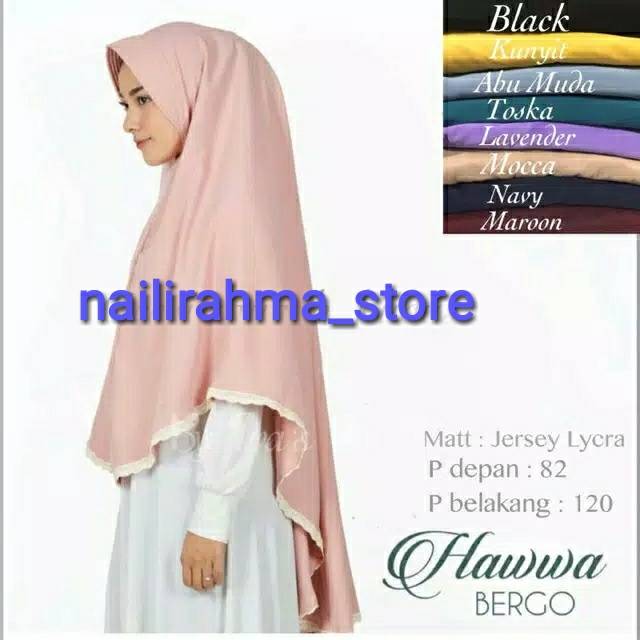 Bergo hawa renda jumbo