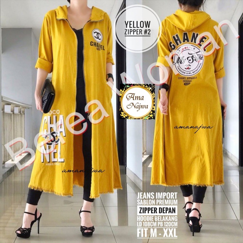 YELLOW ZIPPER #2 BY AMA NAJWA / LONG TUNIK