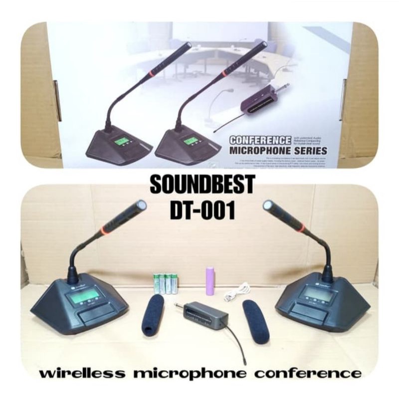 Mic wireless meja soundbest Dt 001 Original Microphone conference meeting dt001