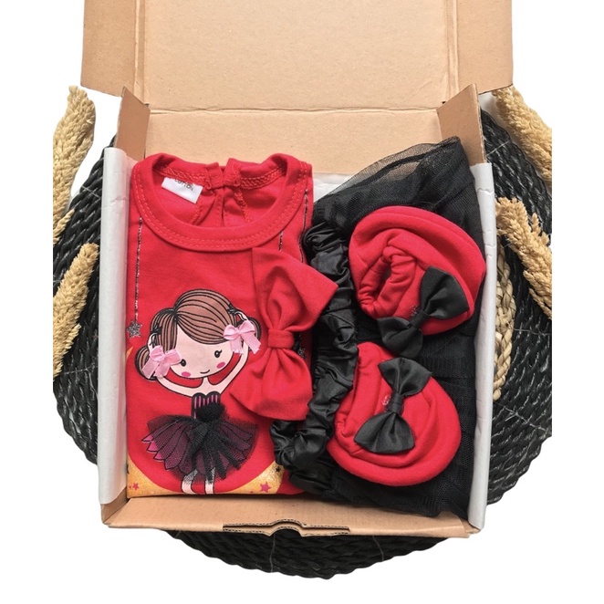 HAMPERS SPARKLE BALLERINA JUMPER SET BAJU BAYI ( Free headband+ sepatu)