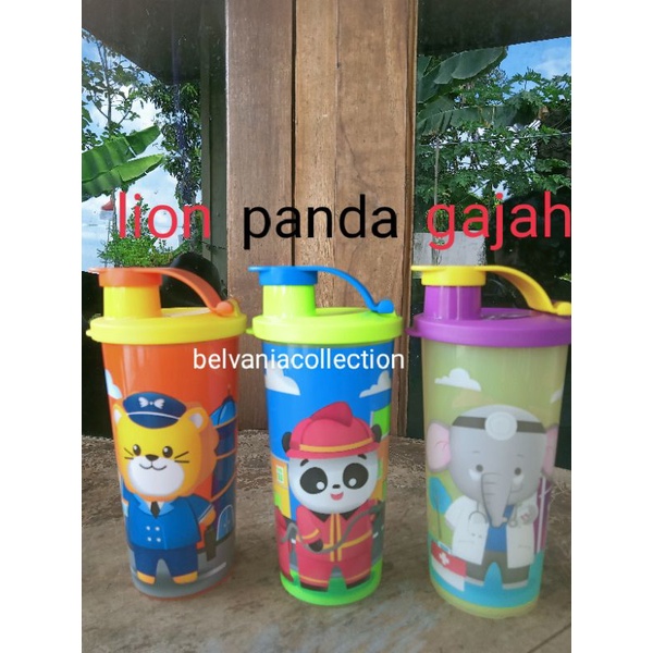 gelas minum anak Tupperware fun tumbler gajah 260ml tupperware 1pcs