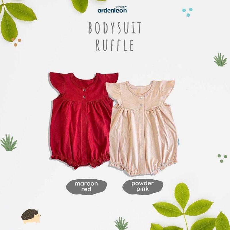 Ardenleon Bodysuit Ruffle Baju Baby Girl Bayi Perempuan Anak Cewek Romper Jumper 1 2 Tahun