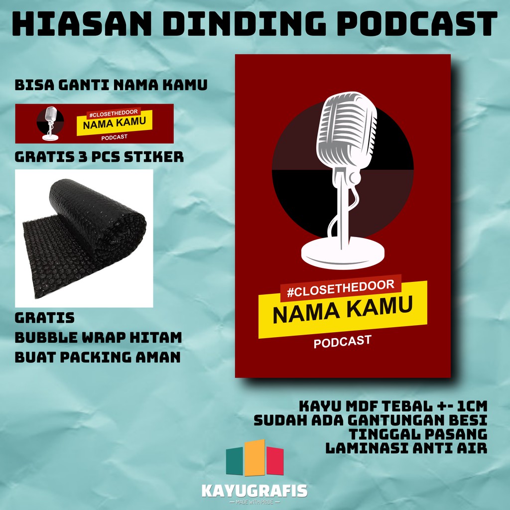 HIASAN DINDING PODCAST BISA GANTI NAMA KAMU MIRIP DEDI CORBUZIER PODCAST