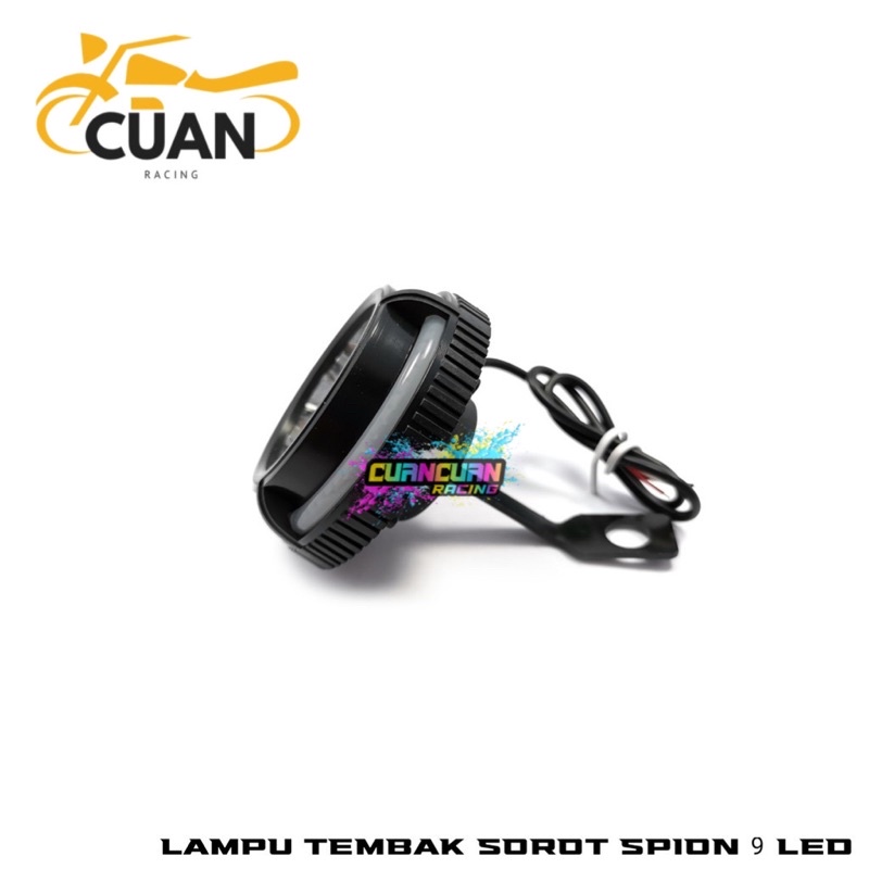 lampu tembak sorot LED bracket spion 9 mata dengan angel aye 5 mode