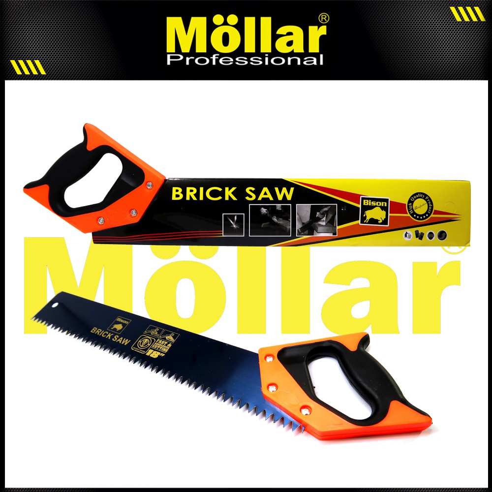 BISON Gergaji Bata Ringan 18 Inch Gergaji Tangan Hebel Brick Saw