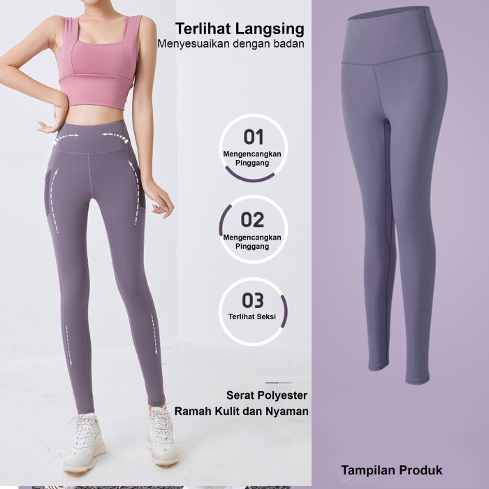 Celana Legging Wanita Panjang Celana yoga Bahan Serat Polyster XXL