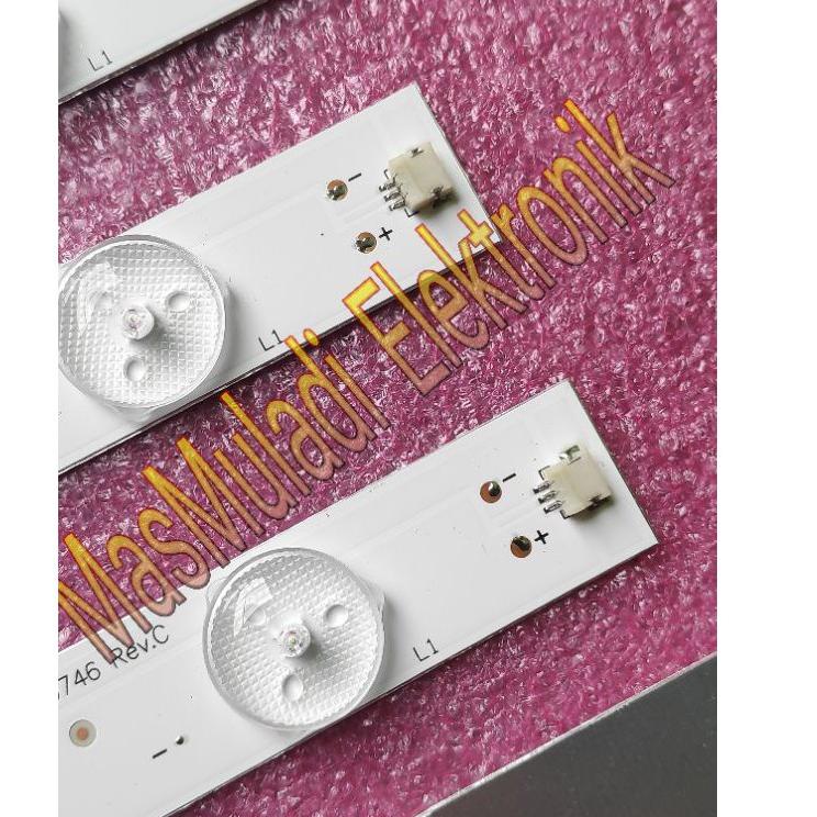 BL 9K 3V 63cm Led Backlight Multi Universal 32 inchi  9 kancing 3 Volt Lampu 9 led 3v  PCB Almunium 
