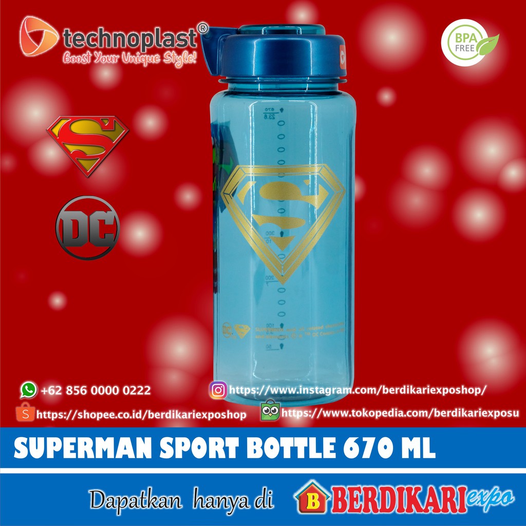 TECHNOPLAST SUPERMAN SPORT BOTTLE 670 ML