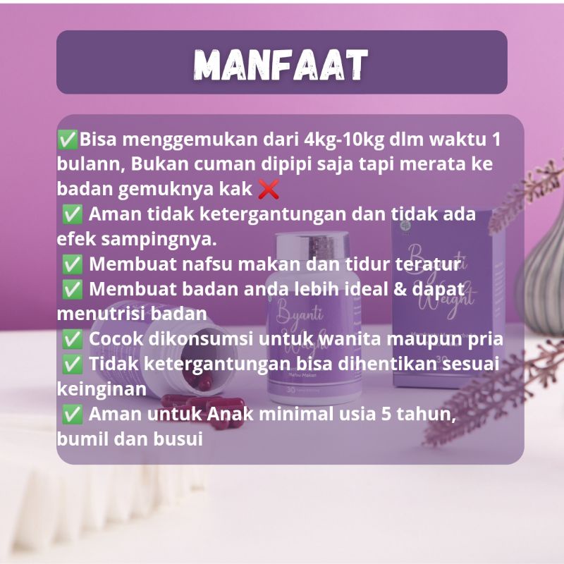 [COD] PENGGEMUK BADAN AMPUH BPOM OBAT PENGGEMUK BADAN OBAT GEMUK BADAN / BYANTI WEIGHT