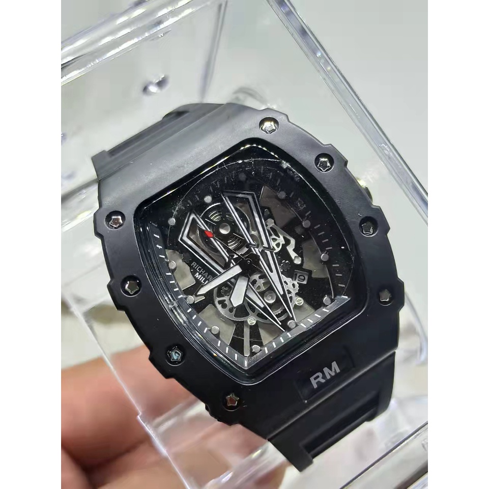 (BISA COD) JAM TANGAN PRIA DAN WANITA RM / 511 27 RUBBER PREMIUM DIAMETER 4,2CM Tanggal Aktif
