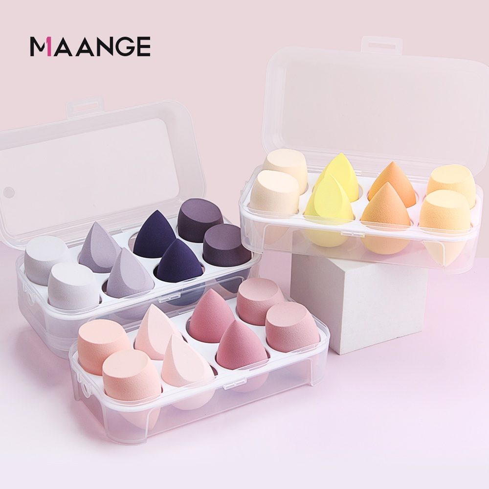 MAANGE 8Pcs/box Flexible Makeup Sponge Beauty eggs Soft Multipurpose Puff Beauty Tools Makeup Accessories