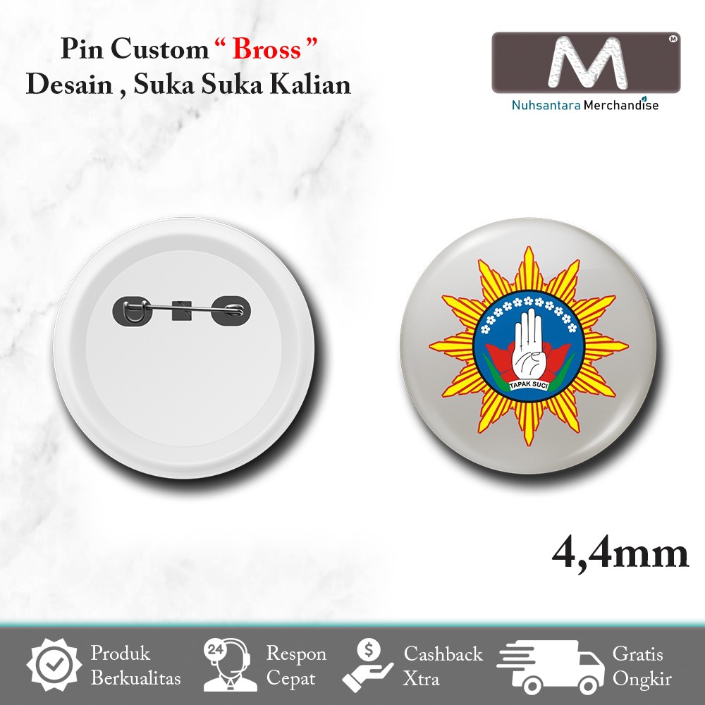 (COD) Cetak Pin Bross Custom 44mm Termurah PIN Bros Souvenir 44mm-8