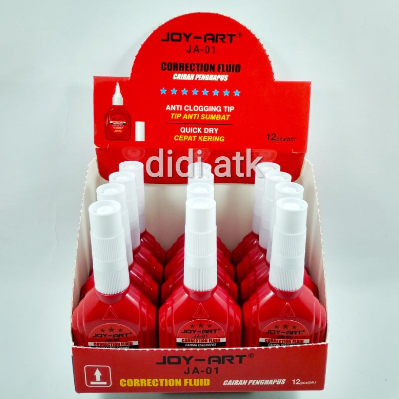 

Tipek Cair Joy Art JA-01 Correction Fluid 1 Box 12 Pcs