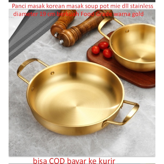 Panci masak korean masak soup pot mie dll stainless diameter 19 cm berkuah Food