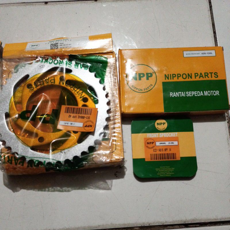 Gearset vixion lama NPP/rantai motor set