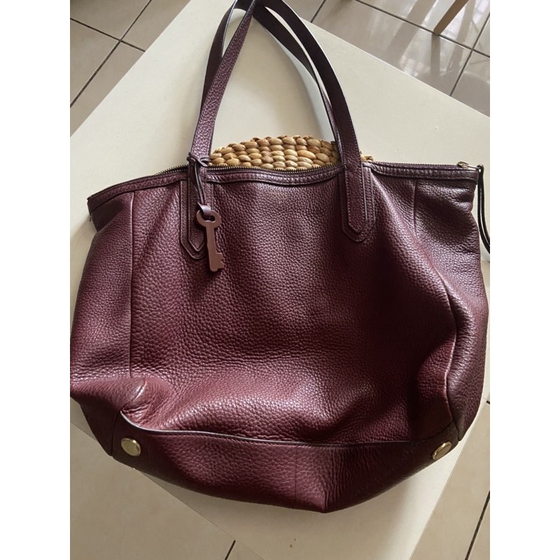 Tas Fossil, Tas Bekas, Fossil Bekas, Tas Kulit, Original fossil, Tote Bag, Tas Wanita,Preloved