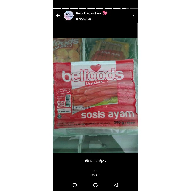 

Sosis Belfoods isi 15pcs