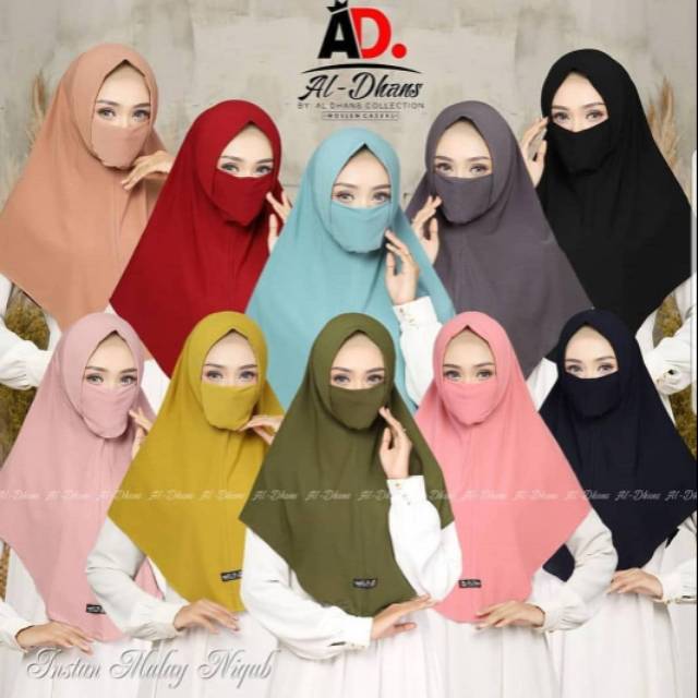 Jilbab instan masker