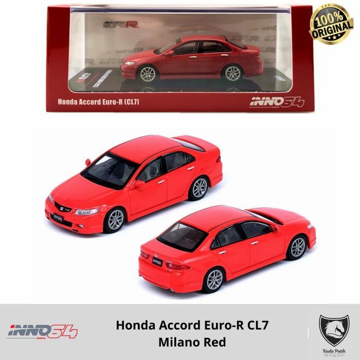 Inno 1/64 Honda Accord Euro-R Cl7 Milano Red W/ Extra Wheels Inno64 By Eastern