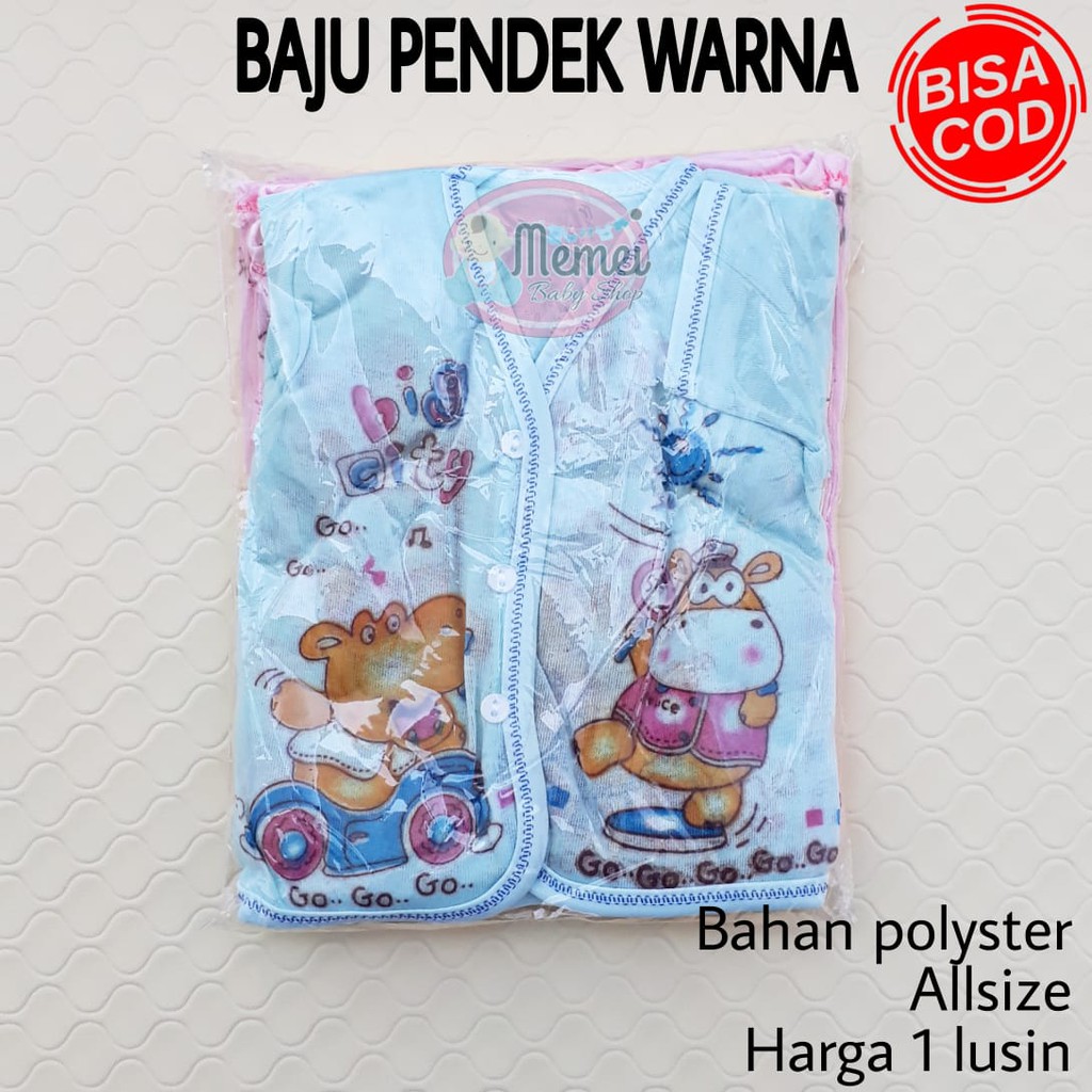 1 LUSIN (12 pcs) Baju bayi tanpa lengan WARNA harga grosir TERMURAH