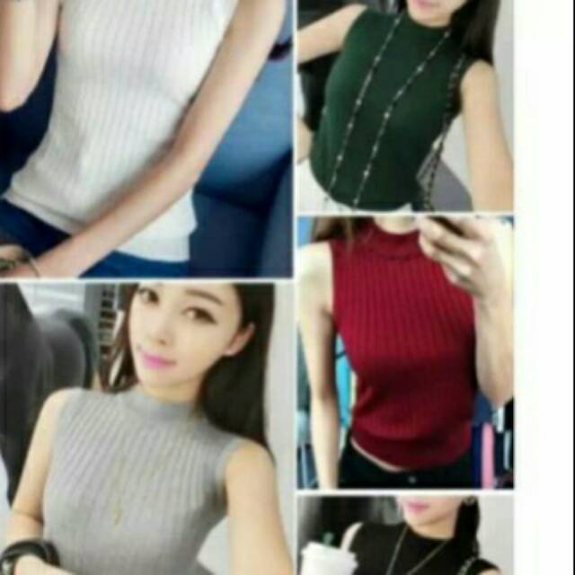 TANK TOP rajut/YUKENZI/turtel tanktop/cewek/cowok