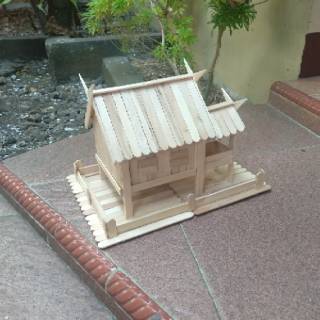  Prakarya  Maket Miniatur Rumah Adat Bugis dari  Stik  Es  Krim  