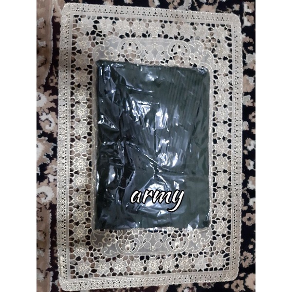 JILBAB BERGO PLISKET GELOMBANG(TK)BERGO TALI URIL Jilbab instan murah-Army