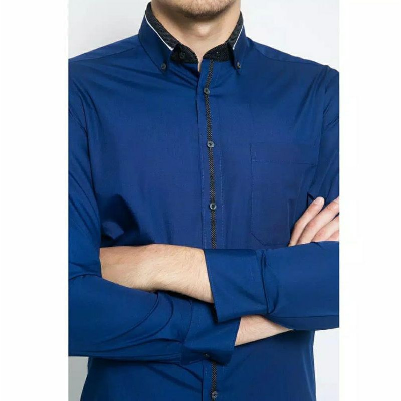 KEMEJA ALISAN BIRU NAVY