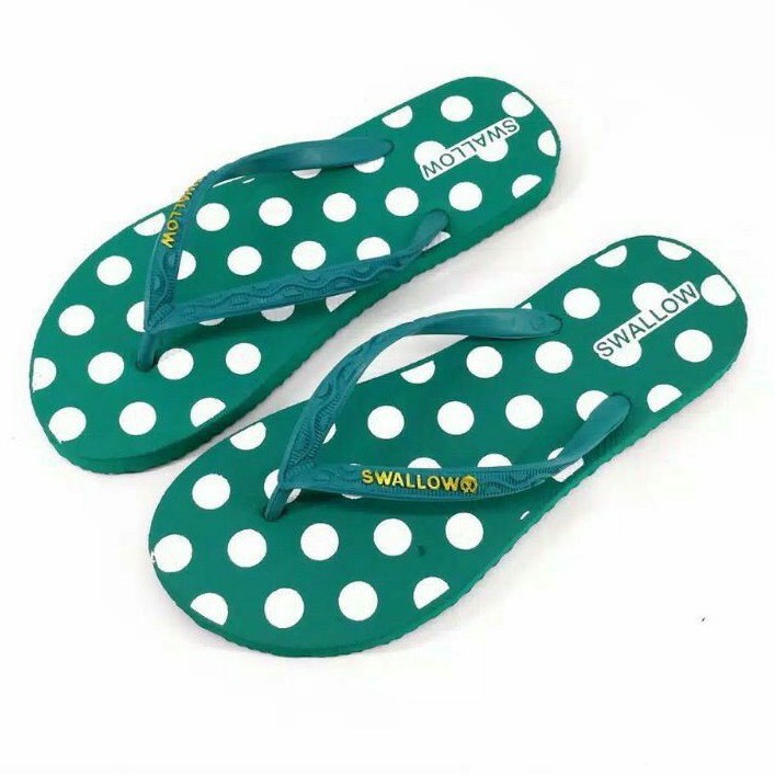 Sendal Jepit Swallow Wanita Motif Polkadot SIZE 9.- 10.5 ORIGINAL