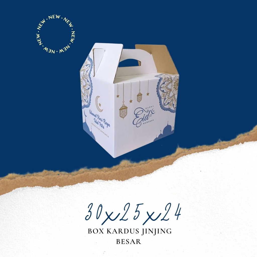 

Box Parcel 30x25x24 (Jinjing) Kardus/Parcell/Lebaran/idul Fitri/Paket/sembako/hampers/eid mubarak