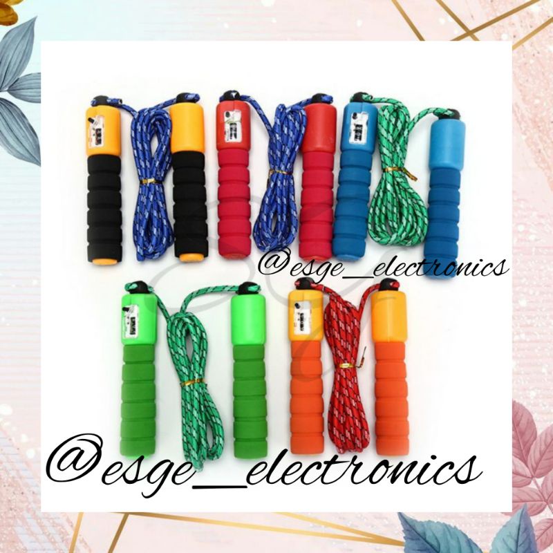 ESGE TALI LOMPAT SKIPPING ROPE DENGAN PENGHITUNG  JUMP ROPE DIGITAL ALAT OLAHRAGA LOMPAT TALI SKIPPING TALI SKIPPING JUMP ROPE PENGHITUNG LOMPAT TALI PENGHITUNG LOMPATAN SOFT HANDLE SKIPPING ROPE ALAT OLAHRAGA TALI SKIPPING ROPE JUMPING ROPE