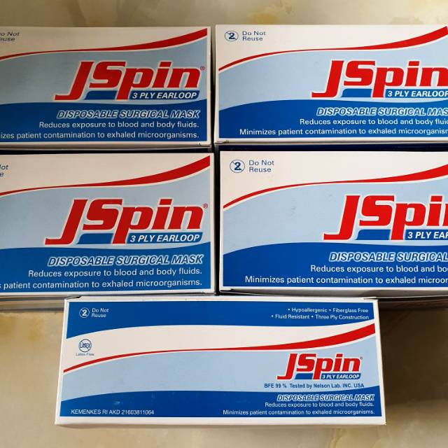 READY STOCK!! Masker 3 ply merk JSpin (Earloop)