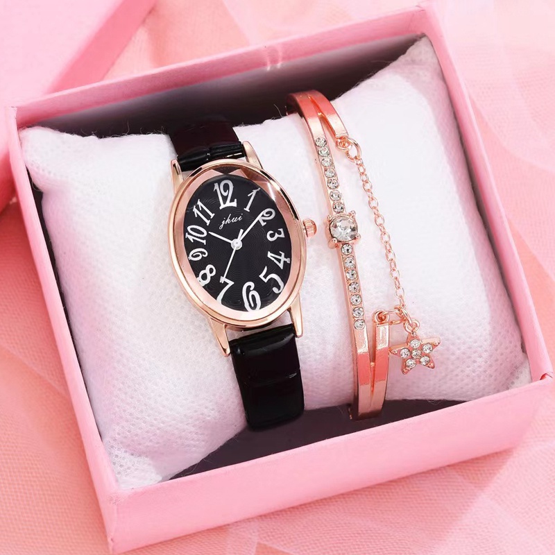 SANGCAKRA COD - Jam Tangan Wanita Fashion Kulit Retro Round Small Women Watches Analog Cewek Dengan Strap Pu Leather Dial Angka Korean Fashion Import - JW52