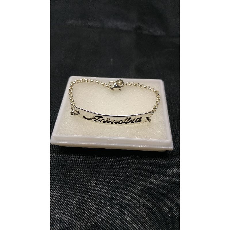 Gelang nama perak silver 925 ori