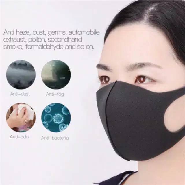 Masker POLOS bahan SCUBA anti bacteria