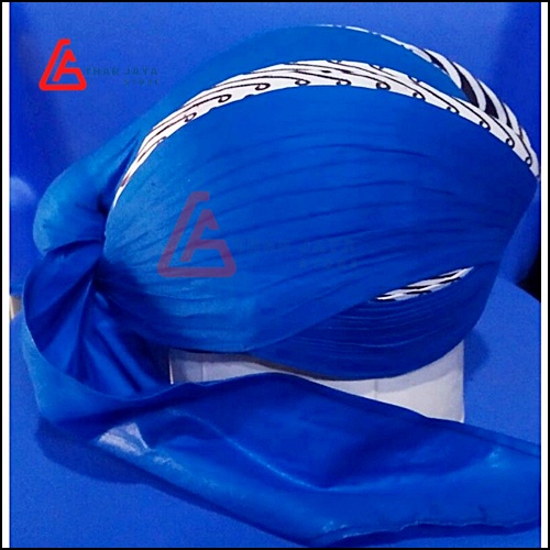 Blangkon Jogja Lipat Sliwir Motif Samurai Biru / Blangkon Jogja / Blangkon Solo