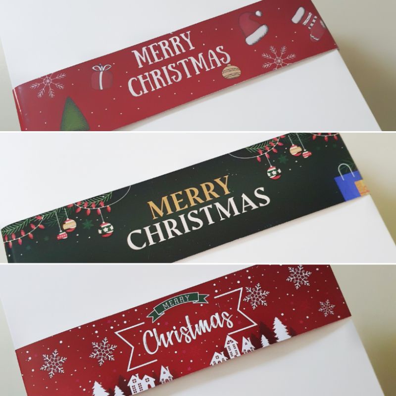 

Christmas belt ( 1 pack isi 6 pcs & 3 varian design masing-masing 2 pcs )