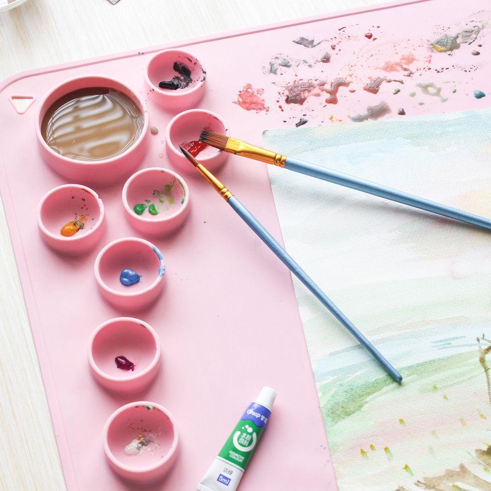 Lanfy Kids Painting Pad Non Stick Tahan Lama Dicuci Seni Antilengket Silikon Lembaran DIY Graffiti Membuat Perhiasan Cetakan Bantalan Doodle Serbaguna Tikar