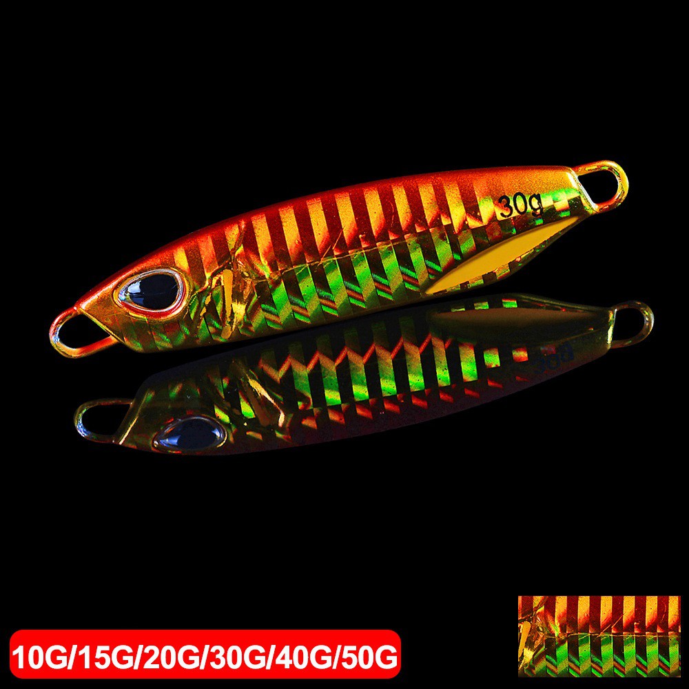 Shengyao 1Pcs Umpan Pancing Jig Metal Laser 3d Jepang Duo 10g/15g/20g/30g/40g/50g Fishing Lure Ikan Bass Bait